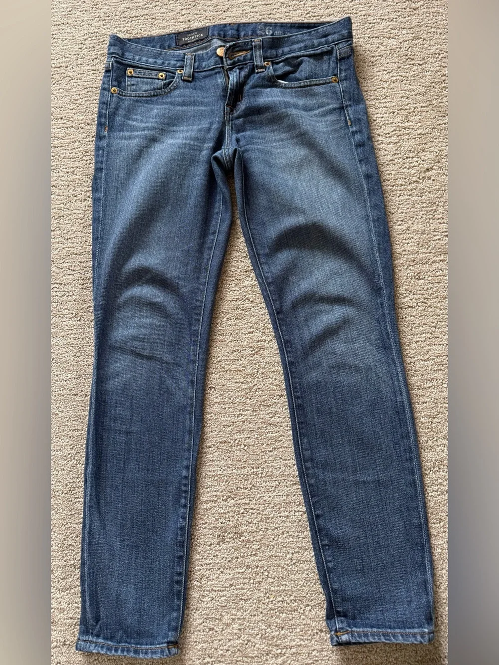 J. Crew Blue Denim Jeans with Copper Details